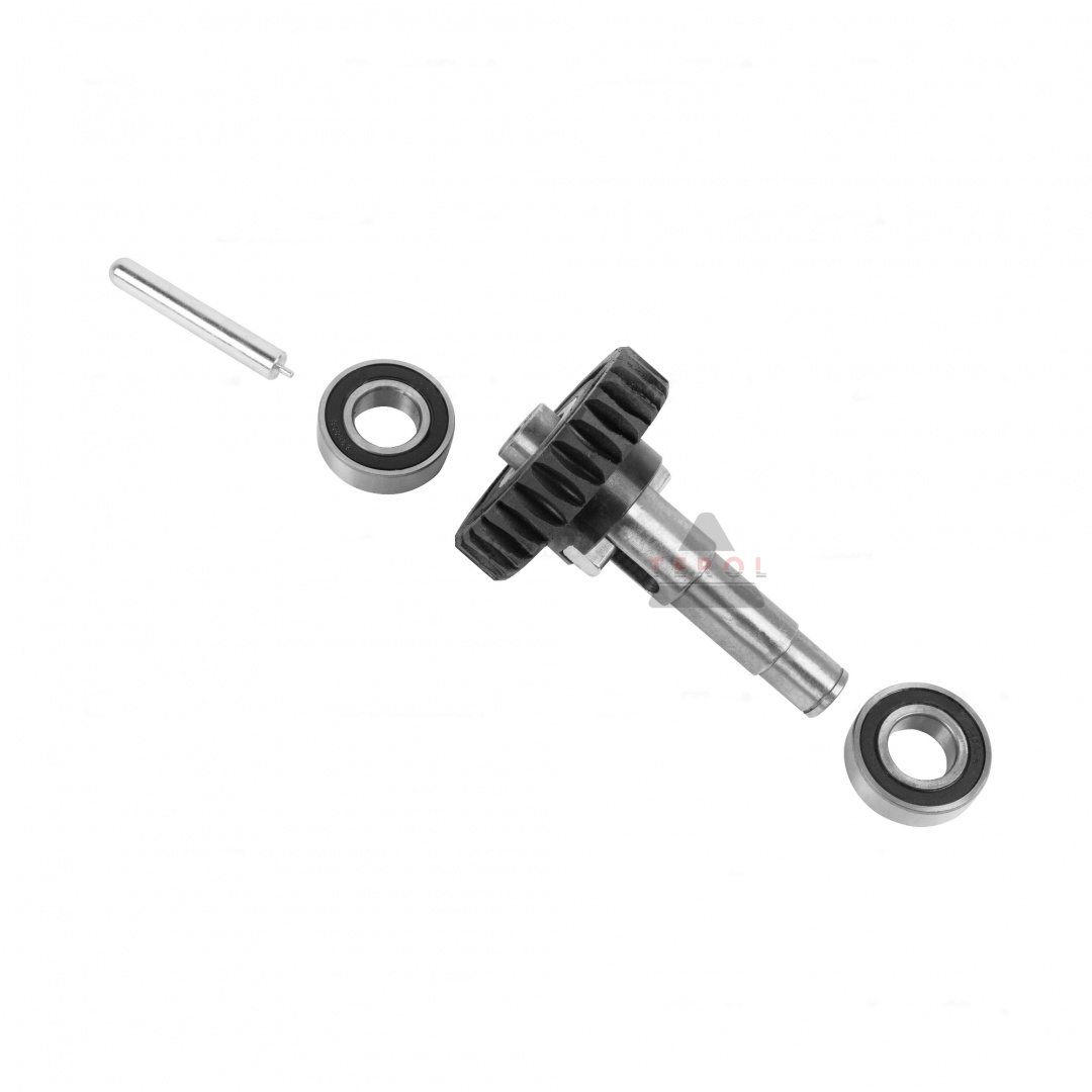 Рабочий вал двигателя c шестернкой и подшипниками в сборе для Sliding-1300/2100PRO