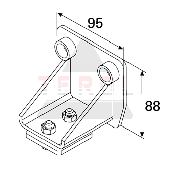 Крышка задняя (для балки 95×88×5 мм) DHS20150