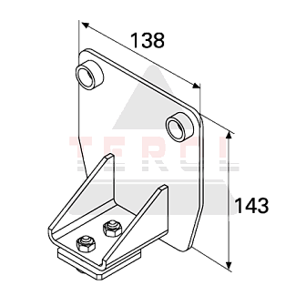 Крышка задняя (для балки 138×143×6 мм) DHS20250