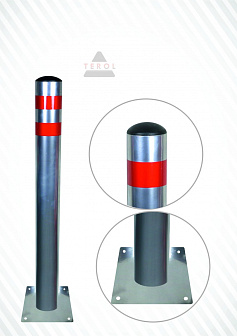 Парковочный столбик на основании анкерный Люкс