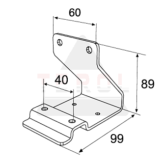 Кронштейн крепления щита к балке (138×143×6 мм) DH1504